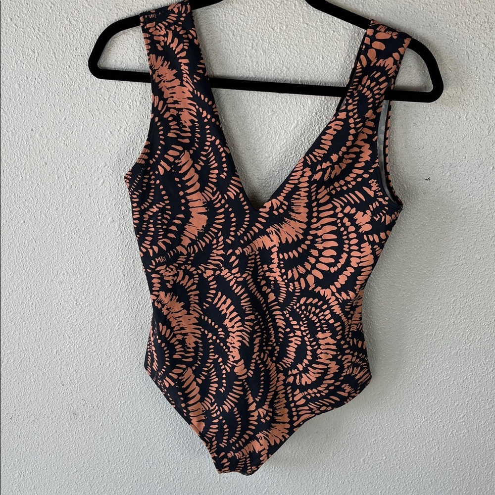 Free People Intimately orange and black bodysuit Medium BNWT